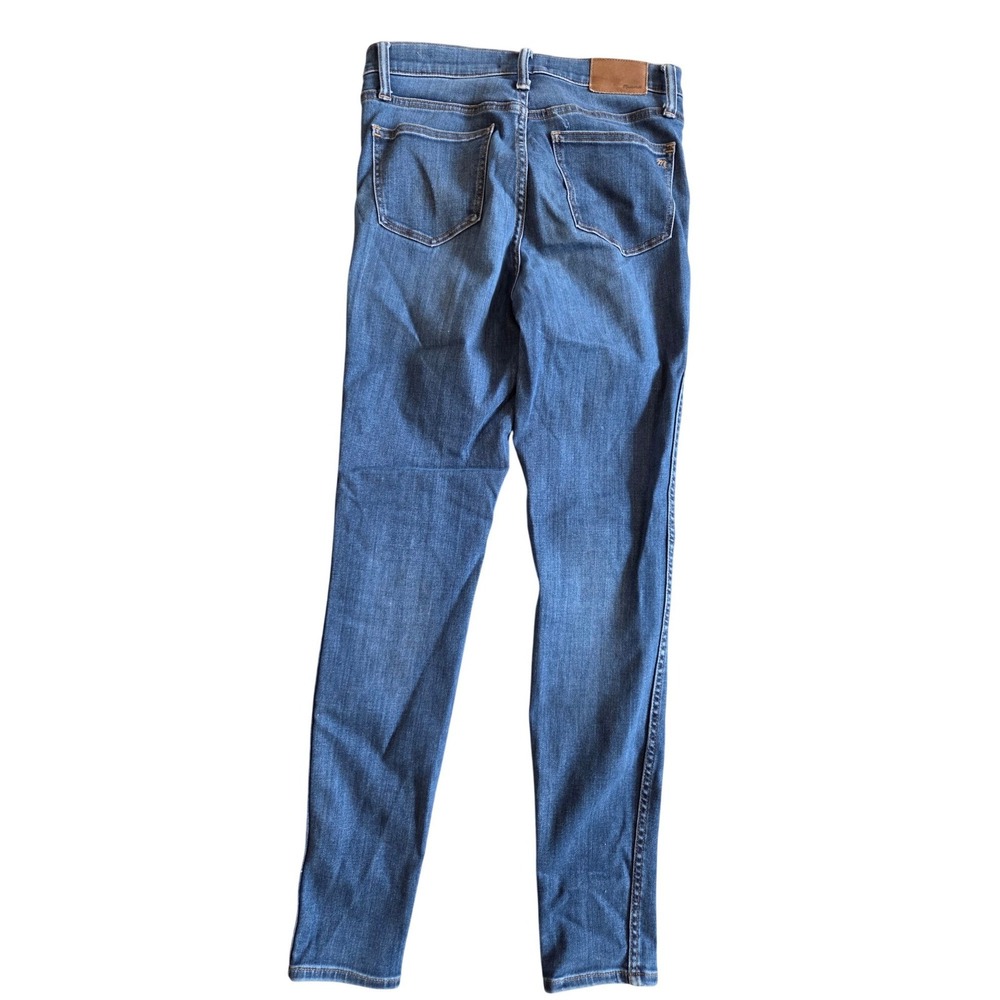 EUC Madewell 10 Inch High Rise Skinny Jeans Medium Blue Wash Denim Size 27 - Picture 5 of 5